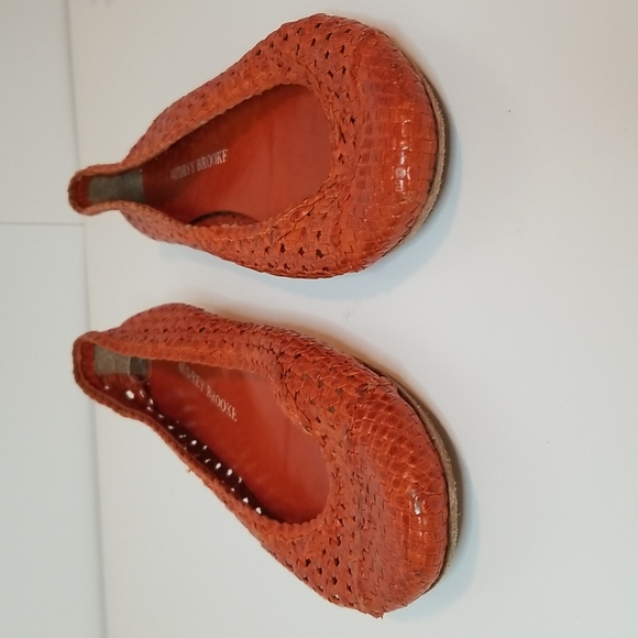 Audrey Brooke Vero Cuoiro Orange Flats - Picture 2 of 8